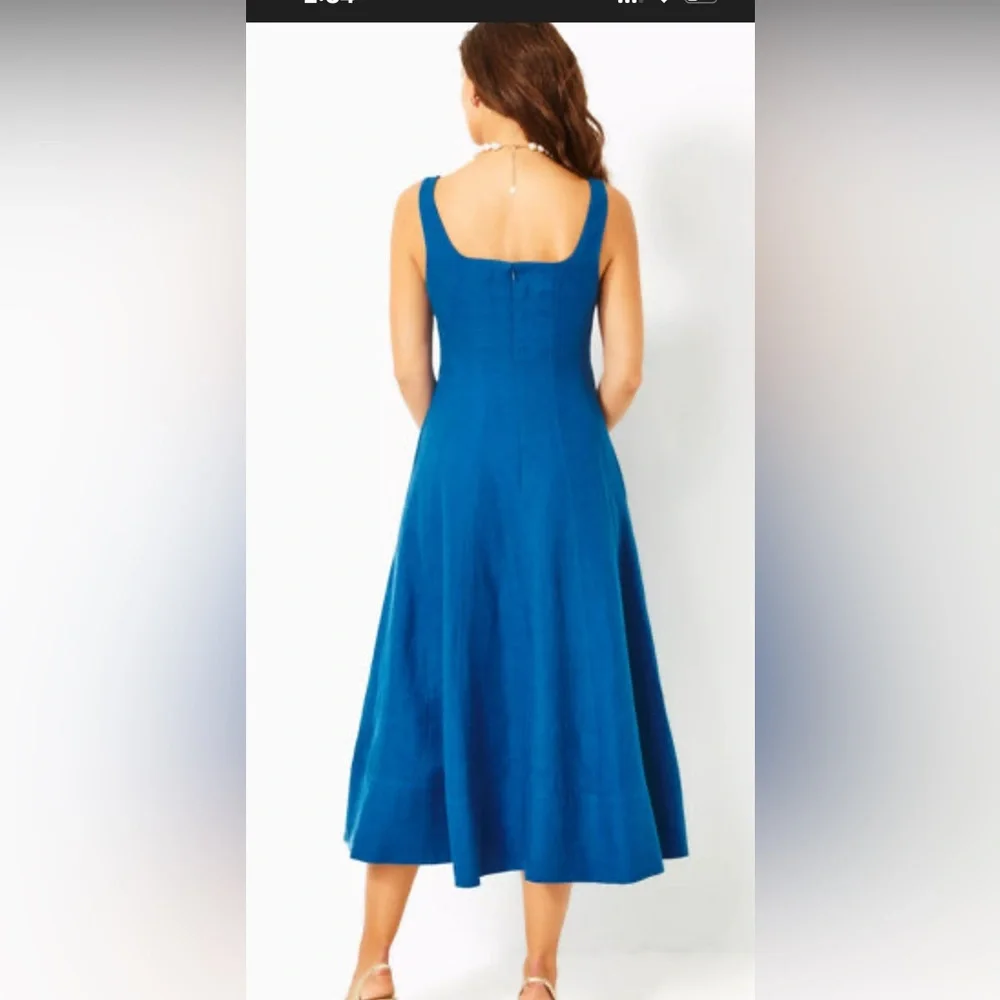 Lilly Pulitzer linen Calina Midi Dress - Picture 6 of 12